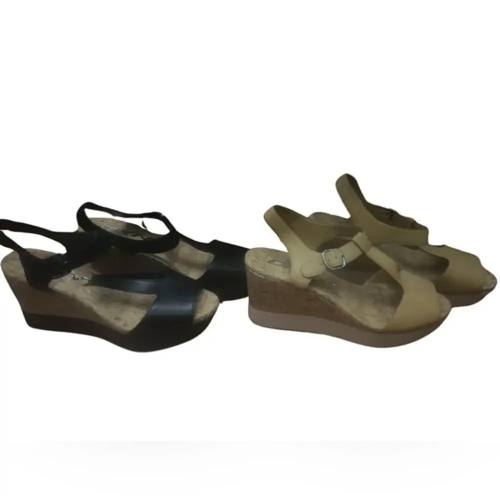 DKNY strappy adjustable platform sandals